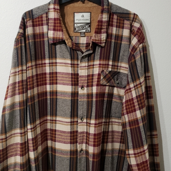 Legendary Whitetails Maroon and Tan Plaid Shirt - Picture 3 of 6